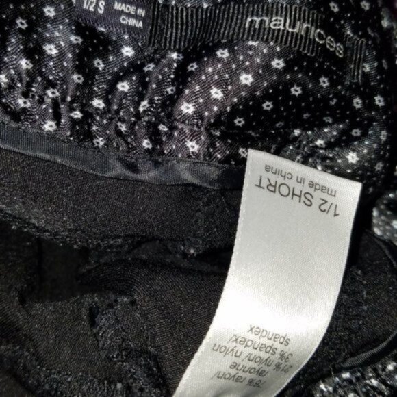 Pants Maurices Black Skinny Dress Slacks Trousers Women's Size 1/2 Short - Picture 5 of 7